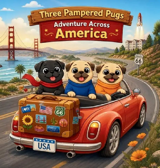 Three Pampered Pugs Adventure Across America by Kitabjian