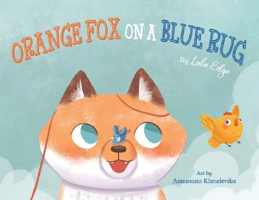 Orange Fox on a Blue Rug by Lulu Edge