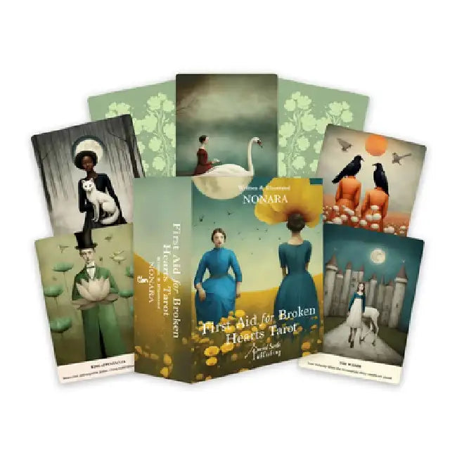 First Aid for Broken Hearts Tarot: Compassionate Insight for Solace and Guidance Through Healing (78 Full-Color Cards and 98-Page Full-Color Guidebook by Nonara
