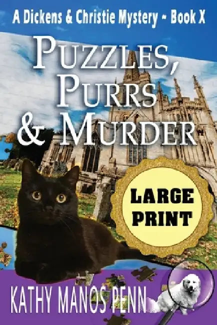 Puzzles, Purrs & Murder: A Cozy British Animal Mystery by Kathy Manos Penn