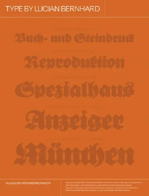 Type by Lucian Bernhard: Collected Specimen Booklets by Lucian Bernhard