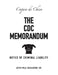 The CDC Memorandum: Notice of Criminal Liability by John Beaudoin