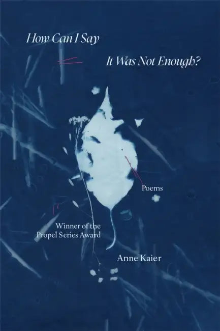 How Can I Say It Was Not Enough? by Anne Kaier