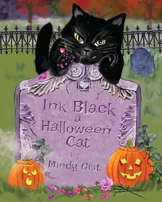 Ink Black a Halloween Cat by Mindy Gist