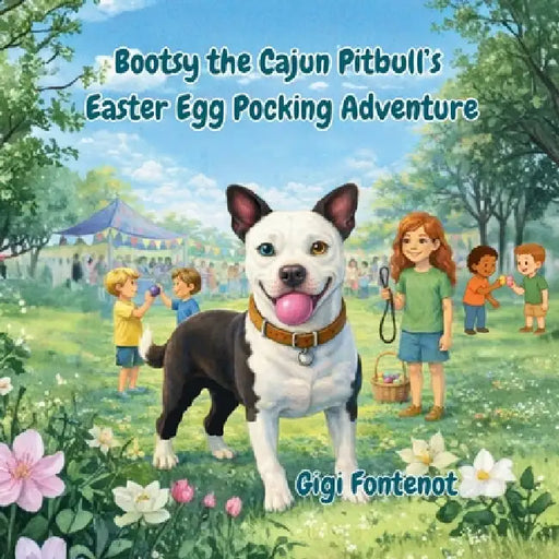 Bootsy the Cajun Pitbull's Easter Egg Pocking Adventure by Gigi Fontenot