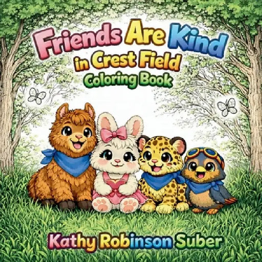 Friends are kind in Crest Field Coloring Book by Kathy Robinson Suber