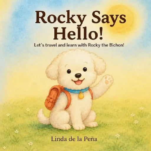 Rocky Says Hello!: Let's Travel and Learn with Rocky the Bichon - A Bilingual English & Spanish Adventure for Toddlers and Early Learners by Linda de la Pena