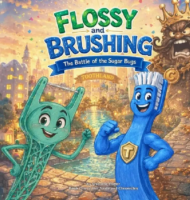 Flossy and Brushing - The Battle of the Sugar Bugs by Osborne Potter, Big Red Illustrations